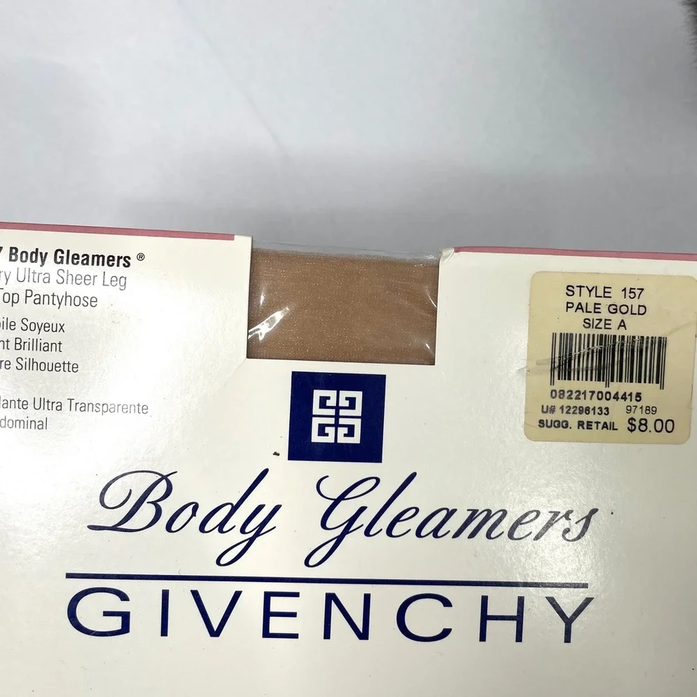 Vintage Givenchy Body Gleamers pantyhose Size A‎ pale gold Shimmery Control Top